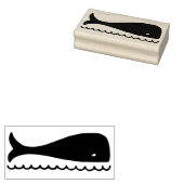 Wal im Meer gegenüber der Briefmarke der Kunst aus Gummistempel (Stempel)