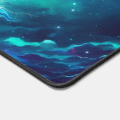 Wal im Weltraum, Augen fangende Neontiere Schreibtischunterlage (Ecke)