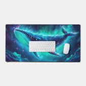 Wal im Weltraum, Augen fangende Neontiere Schreibtischunterlage (Tastatur & Maus)