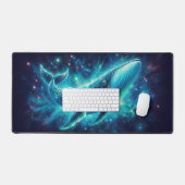 Wal im Weltraum, Augen fangende Neontiere Schreibtischunterlage (Tastatur & Maus)