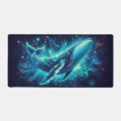 Wal im Weltraum, Augen fangende Neontiere Schreibtischunterlage (Vorderseite)