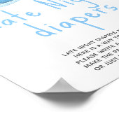 Wal in Aquarellfarben - Späte Nacht Poster (Ecke)