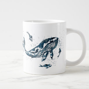 Wal in Blauer Jumbo-Tasse