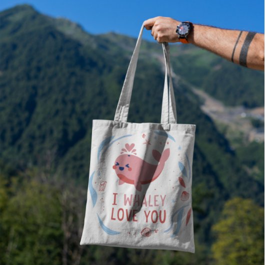 Wal in Liebe Süße Tier Tote Tasche