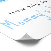 Wal in Wasserfarbe - Wie groß ist Mommys Bauch? Poster (Ecke)