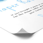 Wal in Wasserfarben - Windeln Poster (Ecke)