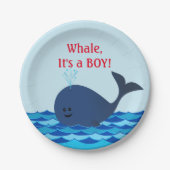 Wal ist es ein Jungen-personalisierter Pappteller (Vorderseite)