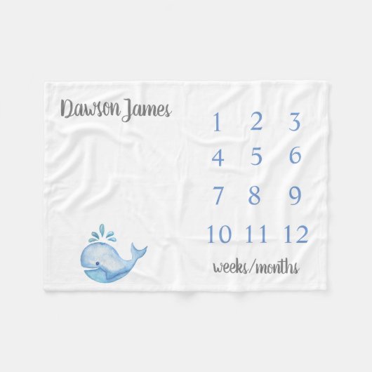 Wal Milesstone Blaket Fleecedecke (Vorderseite (Horizontal))