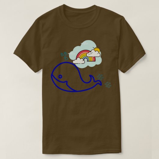 Wal mit Rainbow-Tier Lover T-Shirt (Design vorne)
