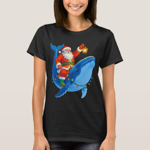 Wal mit Weihnachtsmann T-Shirt