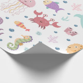 Wal-Muster unter dem Meer Geschenkpapier (Ecke)