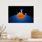 Wal (Nacht) Poster (Küche)