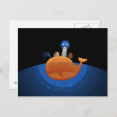 Wal (Nacht) Postkarte (Vorne/Hinten)