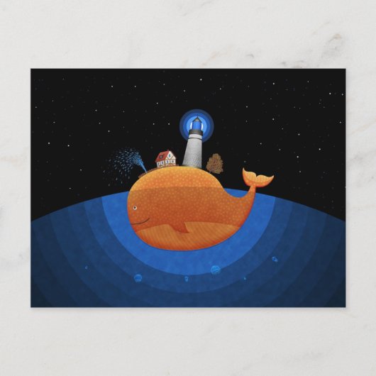 Wal (Nacht) Postkarte (Vorderseite)