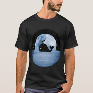 Wal Nacht Schwimmen - Blau T-Shirt