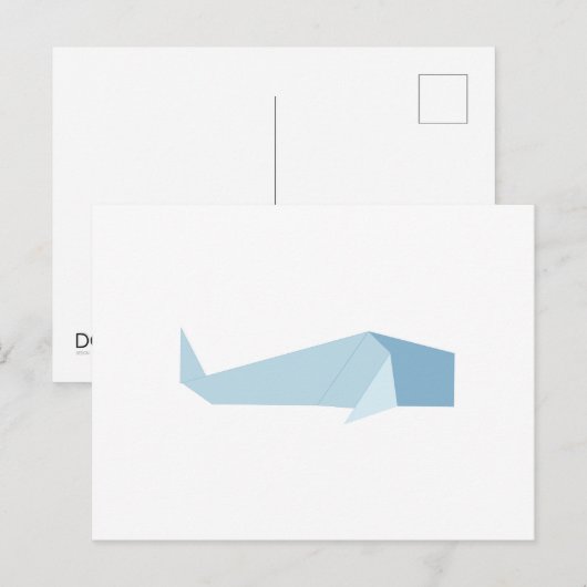 Wal Origami Postkarte (Vorne/Hinten)