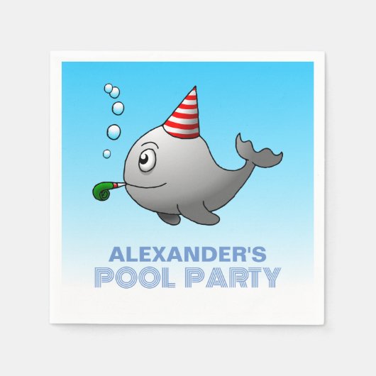 Wal-Pool-Party Serviette (Vorderseite)
