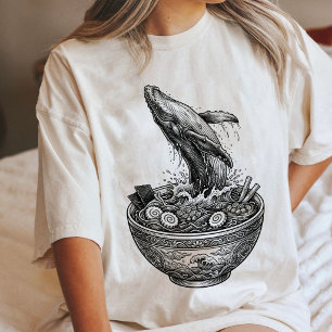 Wal Ramen Japanisches Essen Ukiyo-E Kunst Tri-Blend Shirt