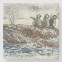 Wal-Reiter Whimsical Wal und Pinguin Ozean