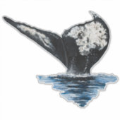 Wal-Schwanz Aufkleber (Vorderseite)