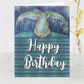 Wal-Schwanz Geburtstag  Karte (Gelbe Blume)