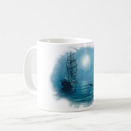 Wal-Schwanz-Kaffee-Tasse Kaffeetasse (Vorderseite Links)