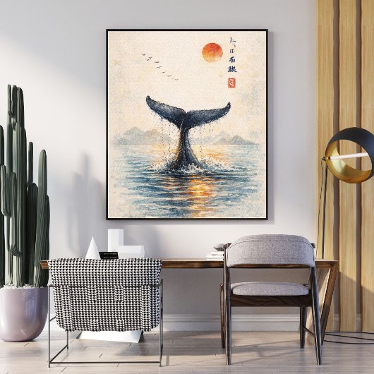 Wal-Schwanz Kunstposter | Poster im japanischen St