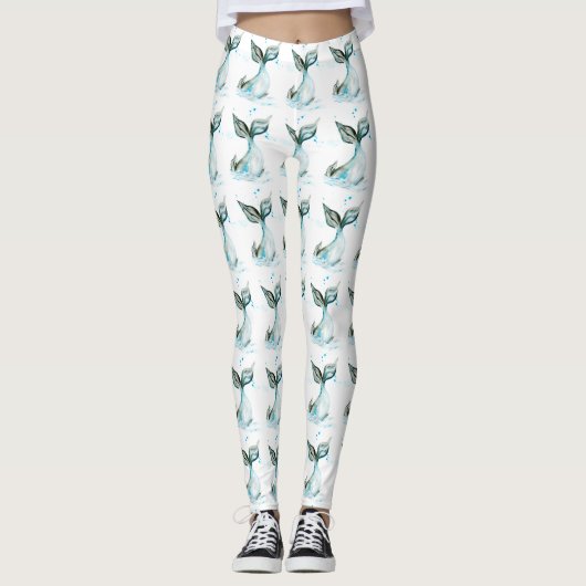 Wal-Schwanz Leggings (Vorderseite)