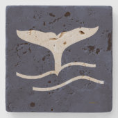 Wal-Schwanz-Marine und Grau Steinuntersetzer (Vorderseite)