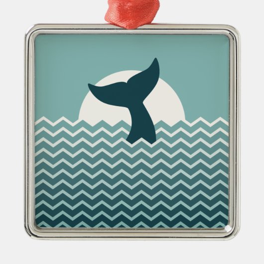 Wal-Schwanz Ornament Aus Metall (Vorne)