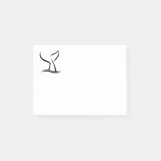 Wal-Schwanz Post-it Klebezettel (Vorderseite)
