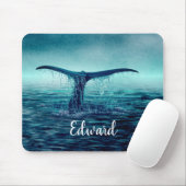 Wal-Schwanz über Ozean-Gewohnheit Mousepad (Mit Mouse)