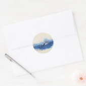Wal Schwanz Wasser Tier Kunst Runder Aufkleber (Umschlag)
