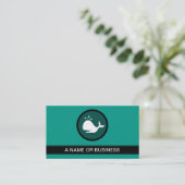 Wal Sea Green Bubble Visitenkarte (Stehend Vorderseite)