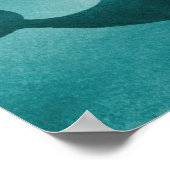 Wal & Segelboot – Minimale Ozeankunst Poster (Ecke)