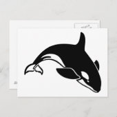 Wal-Silhouette Postkarte (Vorne/Hinten)