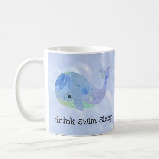 Wal sprudelt Schwimmen-Tasse Kaffeetasse (Links)