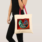 Wal-Symbol auf roter Tasche (Vorderseite (Produkt))