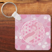 Wal, tierisches Totem,zen,Chakra,Blume des Lebens Schlüsselanhänger (Vorderseite)