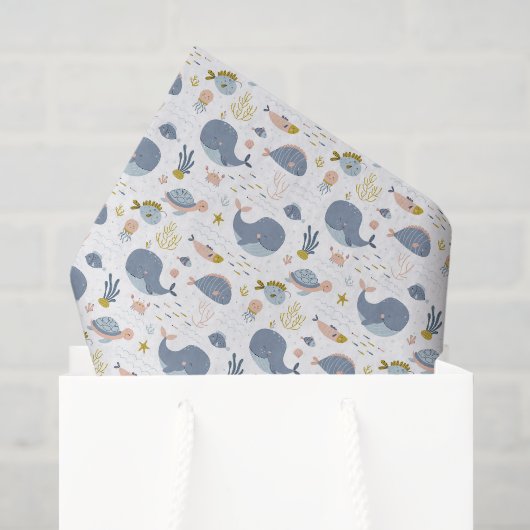 Wal-Tissue-Papier, Ozean-Geschenk Seidenpapier (Geschenktüte)
