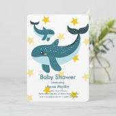Wal-Traum Baby Shower Einladung (Stehend Vorderseite)