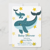 Wal-Traum Baby Shower Einladung (Vorderseite)