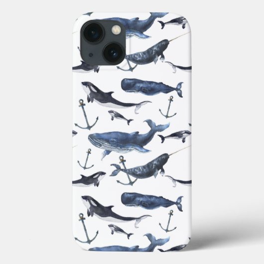 Wal- und Ankermuster Case-Mate iPhone Hülle (Rückseite)