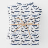 Wal- und Ankermuster Geschenkpapier Set (Beispiel)