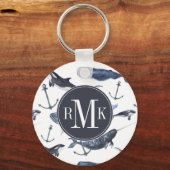 Wal- und Ankermuster Schlüsselanhänger (Vorderseite)