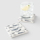 Wal- und Ankermuster Steinuntersetzer (Seitenansicht)