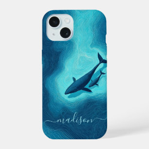 Wal und Babykalb Ozean Art iPhone-Hülle iPhone 15 Hülle