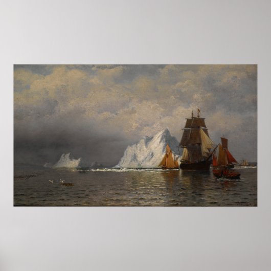 Wal- und Fischereifahrzeuge in der Nähe der Küste Poster (Vorne)