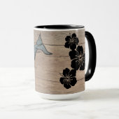 Wal und Hibiskus Tasse 15oz (VorderseiteRechts)