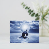 Wal und Mond 2012 Postkarte (Stehend Vorderseite)